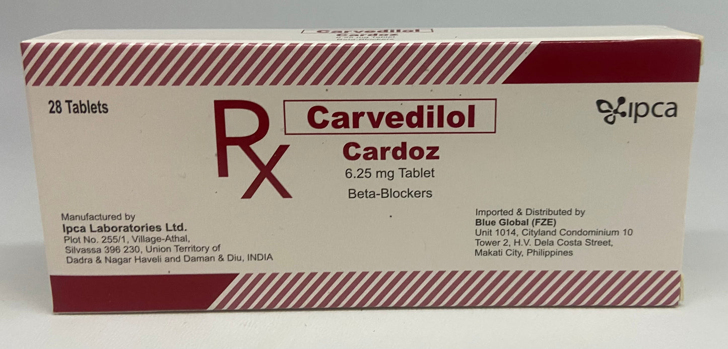 CARDOZ CARVEDILOL 6.25MG