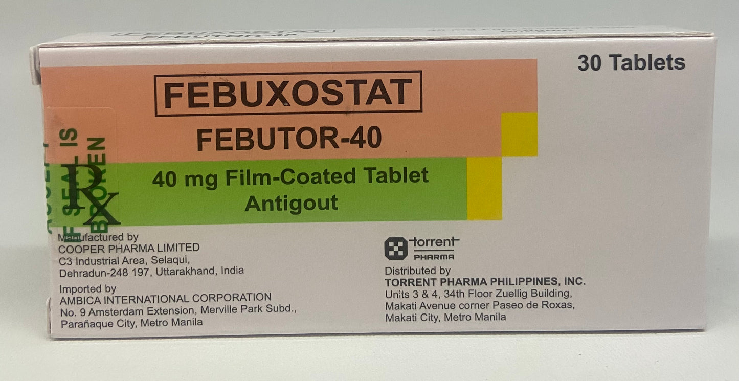 FEBUTOR FEBUXOSTAT 40MG