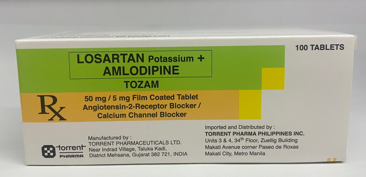 TOZAM LOSARTAN POTASSIUM+AMLODIPINE 50/5MG