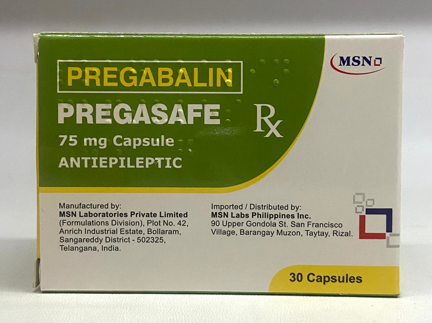 PREGASAFE PREGABALIN 75MG