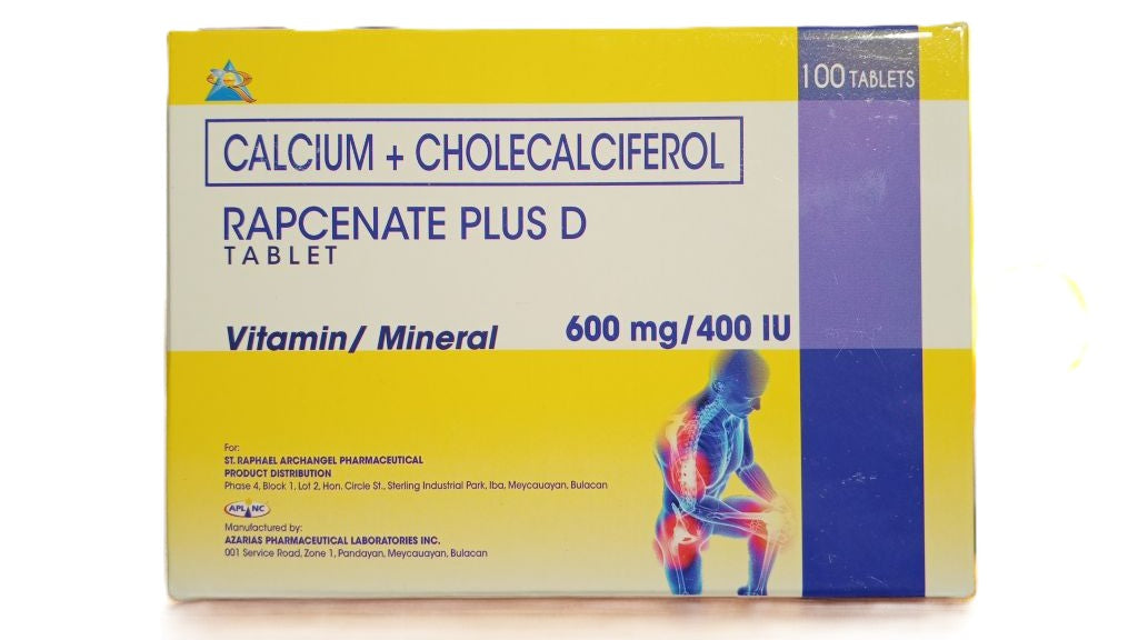 RAPCENATE PLUS D CALCIUM+CHOLECALCIFEROL 600MG/400 IU