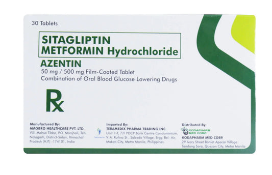 AZENTIN PLUS SITAGLIPTIN+METFORMIN HYDROCHLORIDE 50/500MG