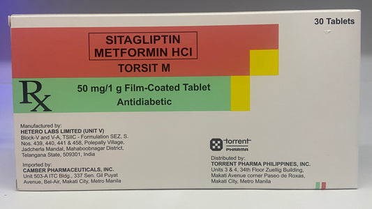 TORSIT M SITAGLIPTIN+METFORMIN HCL 50/1G