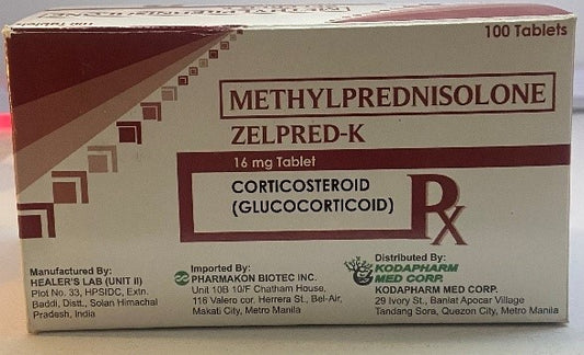 ZELPRED-K METHYLPREDNISOLONE 16MG