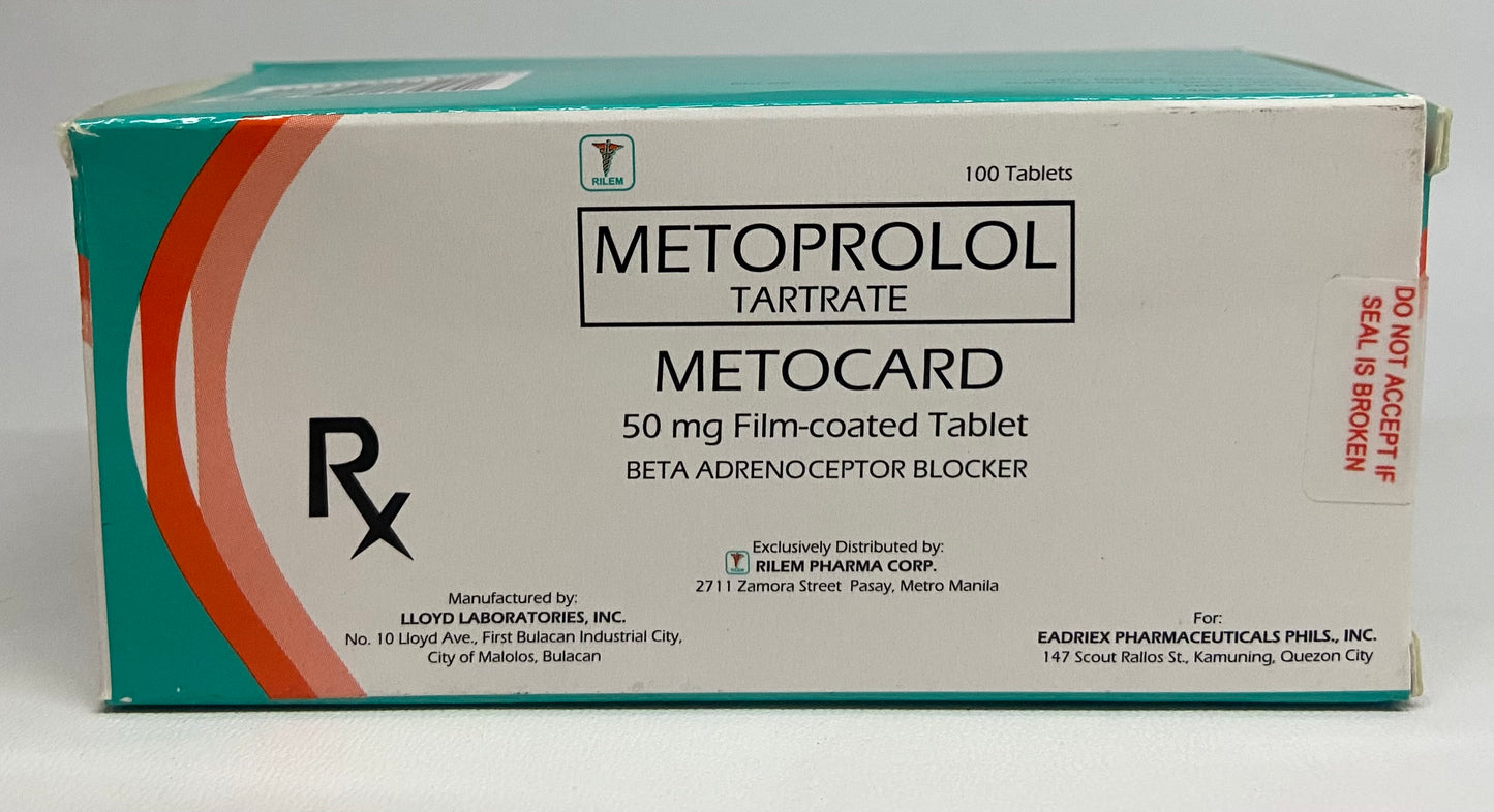 METOCARD METOPROLOL TARTRATE 50MG