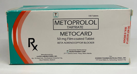 METOCARD METOPROLOL TARTRATE 50MG