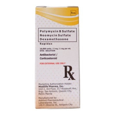 RAPIDAX POLYMYXIN B SULFATE+NEOMYCIN SULFATE+DEXAMETHASONE