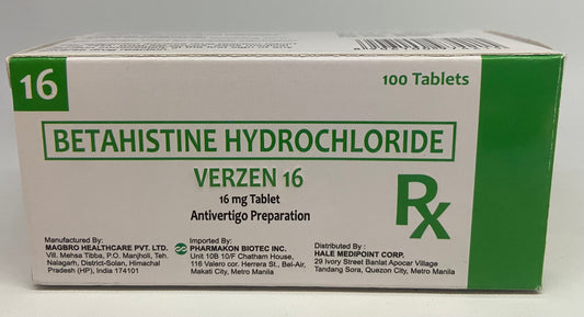 VERZEN BETAHISTINE 16MG