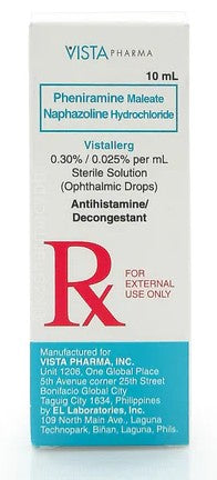 VISTALLERG PHENIRAMINE MALEATE +   NAPHAZOLINE HYDROCHLORIDE